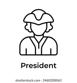 Visually perfect icon of president, ready to use vector