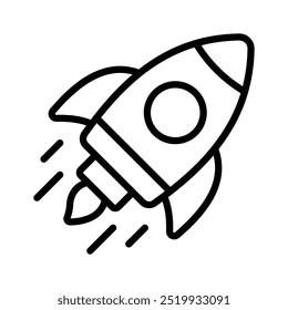 Visually perfect icon of spaceship, projectile vector design