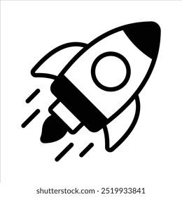 Visually perfect icon of spaceship, projectile vector design