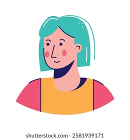 Visually perfect icon of woman avatar in trendy design style