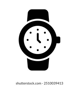 Visually perfect icon of wristwatch in modern style