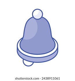 Visually perfect notification bell isometric vector design, ringing bell icon