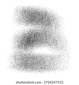 Una representación abstracta visualmente llamativa del número tres, meticulosamente elaborada a partir de una multitud de pequeños puntos individuales, creando un efecto visual texturizado y único.