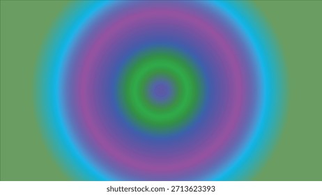 Una Imagen visualmente llamativa con círculos concéntricos y coloridos sobre un fondo verde relajante.