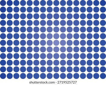Una Imagen visualmente llamativa con una cuadrícula de círculos coloridos en un patrón de arco iris, que se transforma suavemente de un color a otro, sobre un fondo blanco limpio.