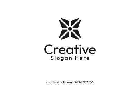 A visually striking logo featuring a unique geometric design. Perfect for businesses seeking a modern, clean, and memorable brand identity.
