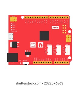 A visually stunning depiction of a development board designed for rapid prototyping, featuring mbed compatibility, ideal for graphic designers