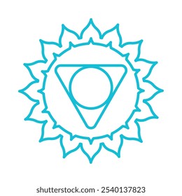 visuddha throat chakra icon isolated