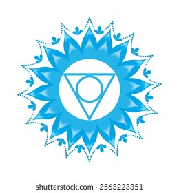 visuddha throat chakra icon isolated