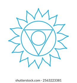 visuddha throat chakra sign isolated