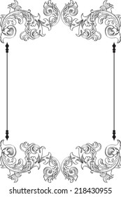 Vitage page isolated on white