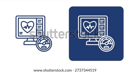 Vital Check icon, with contrast background.