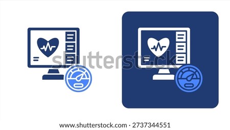 Vital Check icon, with contrast background.