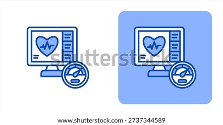 Vital Check icon, with contrast background.