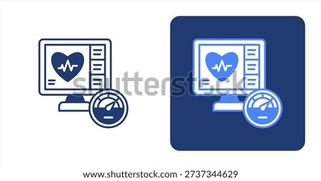Vital Check icon, with contrast background.