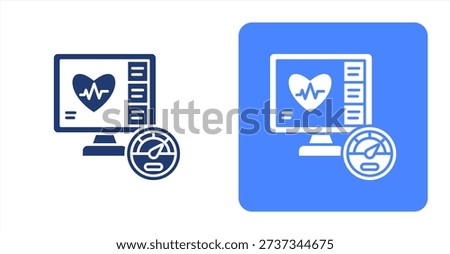 Vital Check icon, with contrast background.