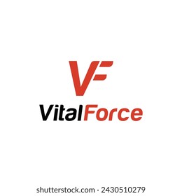 Vital Force Logo Letter VF Logo Design