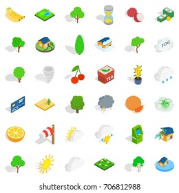 Vital icons set. Isometric style of 36 vital vector icons for web isolated on white background