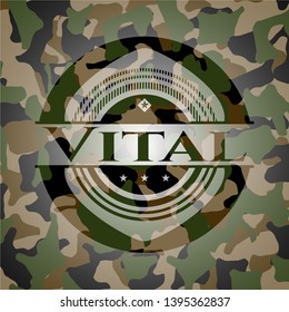 Vital on camouflage pattern. Vector Illustration. Detailed.
