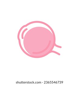 Vital organ. Human eye organ. Vector illustration isolated on white background.