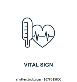 Vital Sign icon from health check collection. Simple line Vital Sign icon for templates, web design and infographics