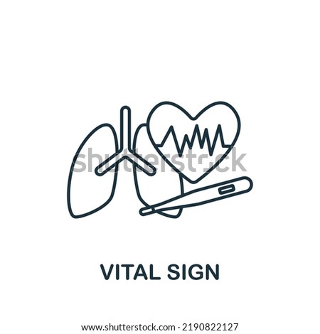 Vital Sign icon. Line simple Health Check icon for templates, web design and infographics