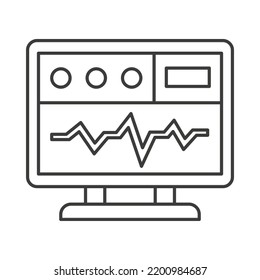 Vital Signs Concept Line Icon. Simple Element Illustration. Vital Signs Concept Outline Symbol Design From Medical Set. Can Be Used For Web And Mobile On White Background