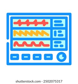 vital signs monitor ambulance color icon vector. vital signs monitor ambulance sign. isolated symbol illustration