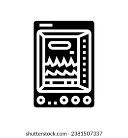 vital signs monitor ambulance glyph icon vector. vital signs monitor ambulance sign. isolated symbol illustration