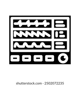 vital signs monitor ambulance glyph icon vector. vital signs monitor ambulance sign. isolated symbol illustration