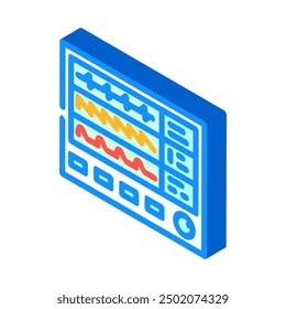 vital signs monitor ambulance isometric icon vector. vital signs monitor ambulance sign. isolated symbol illustration