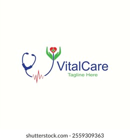 VitalCare : A Symbol of Wellness and Trust   A Logo Design That Represents Health, Compassion, and Lifelong Care