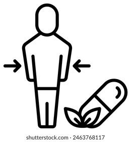 VitaLean icon line vector illustration