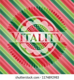 Vitality christmas emblem background.