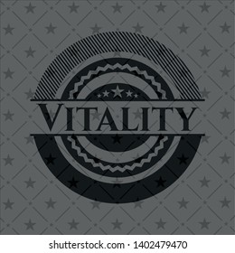 Vitality dark emblem. Retro. Vector Illustration. Detailed.