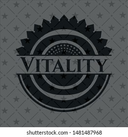Vitality dark emblem. Retro. Vector Illustration. Detailed.