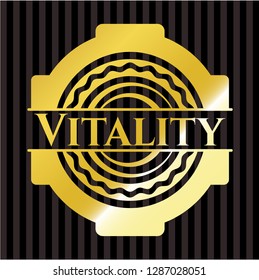 Vitality golden emblem or badge