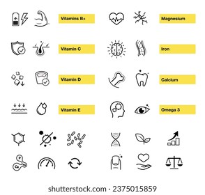 Icono de vitalidad para productos de mejora humana. Los iconos de esquema son bien escalables y editables. Los elementos de contraste son buenos para diferentes orígenes. EPS10.