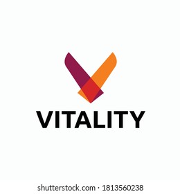 Vitality Logo Vector Design Templates Letter V