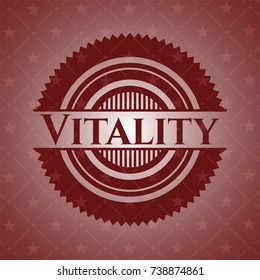 Vitality realistic red emblem