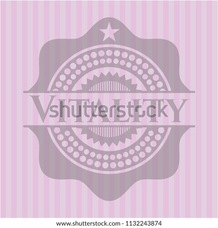 Vitality retro style pink emblem