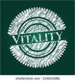 Vitality written with chalkboard texture