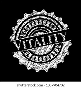 Vitality written on a chalkboard
