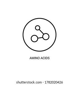 Vitamin, Amino Acids Thin Line Icon. Element Of Vitamin Icon.  