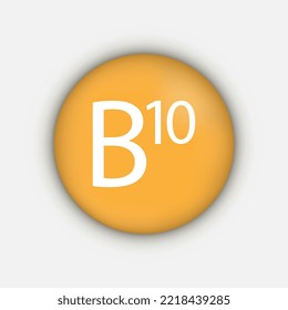 Vitamin B 10 Symbol. Vektorgrafik.