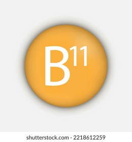 Vitamin B 11 Symbol. Vektorgrafik.