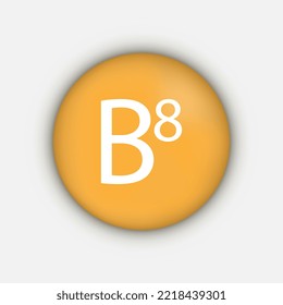 Vitamin B 8 symbol. Vector illustration.