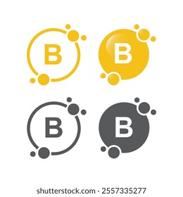 Vitamin B complex - icon, vector, sticker.