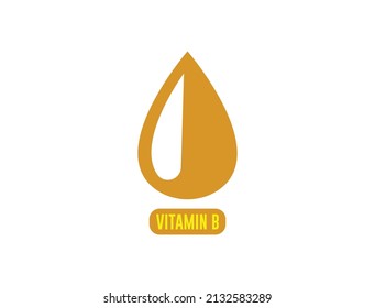 vitamina b gota, logotipo, ilustración vectorial de icono 