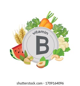 Vitamin B. Food sources. Natural organic products with the maximum vitamin B content.